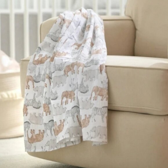 Carter's Infant Receiving Blankets Safari 2 Pack NEW - Picture 3 of 4